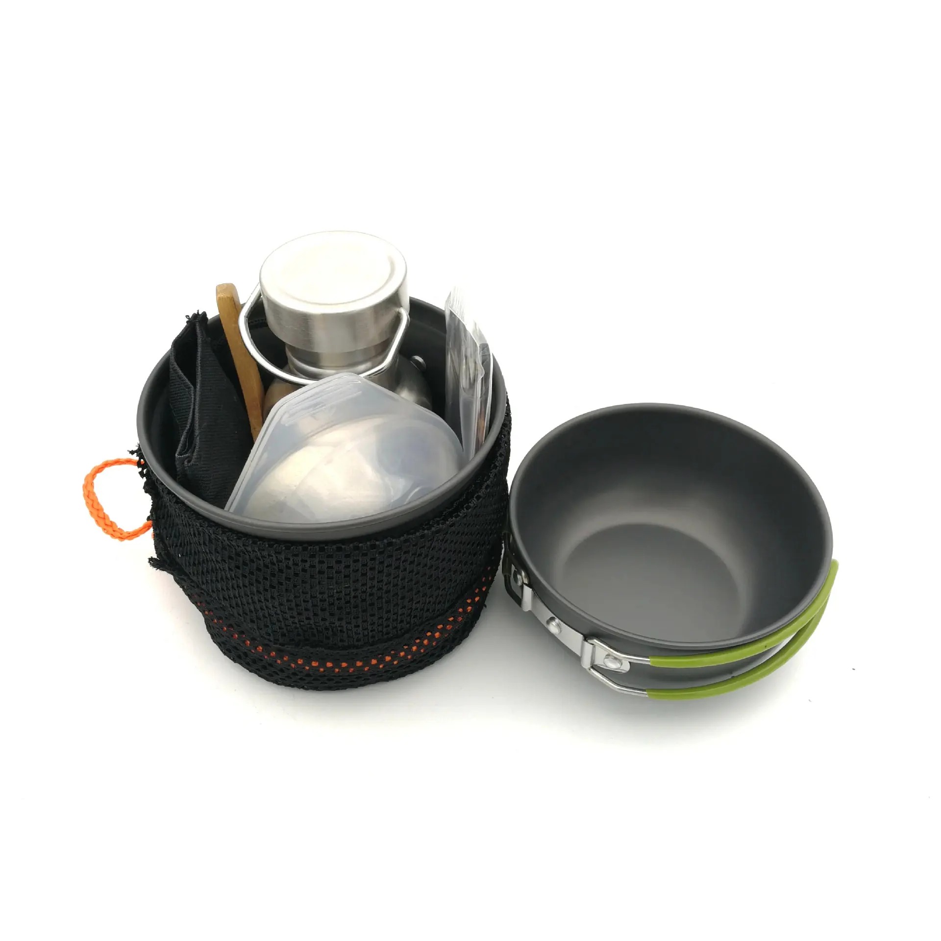 AJOTEQPT Outdoor Camping Stainless Steel Water Cup Combination Hiking Aluminum oy Cookware Set