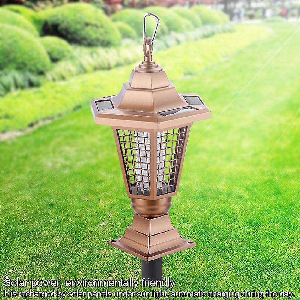 Solar Powered Uv Bug Zapper Light Mosquito Insect Killer Led Garden Backyard Outdoor Lamp