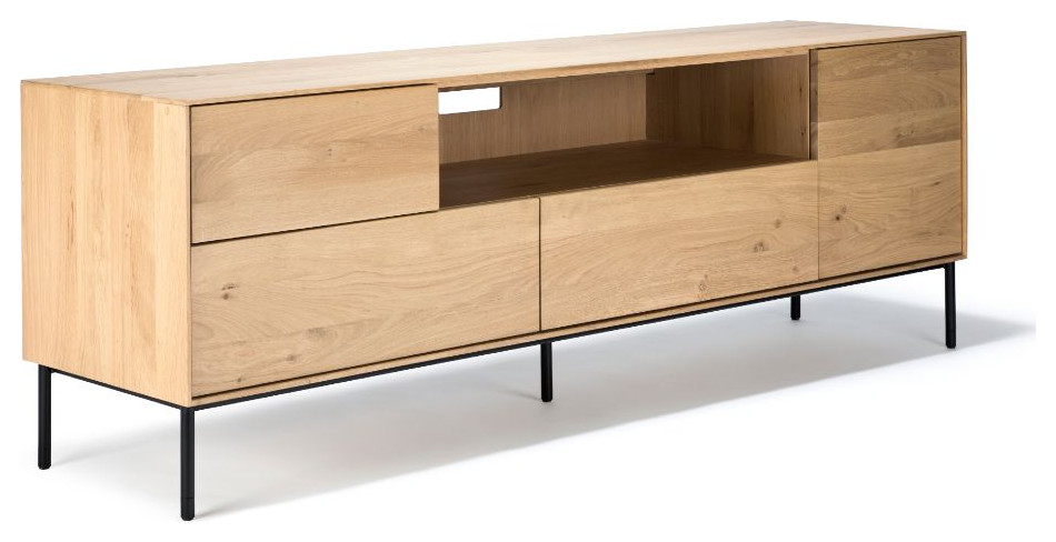 Solid Oak TV Cupboard  OROA Whitebird   Industrial   Entertainment Centers And Tv Stands   by Oroa   Distinctive Furniture  Houzz