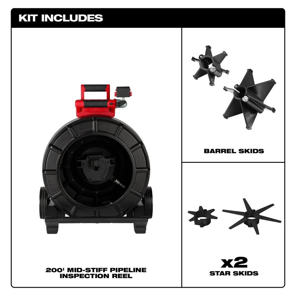 Milwaukee M18 200 Mid-Stiff Pipeline Inspection Reel 2975-20 from Milwaukee