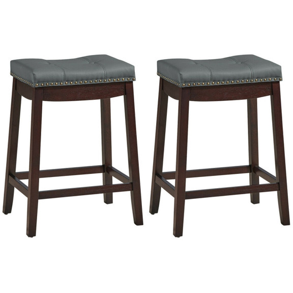 Costway 42893706 Set of 2 24 Inch Height Backless ...