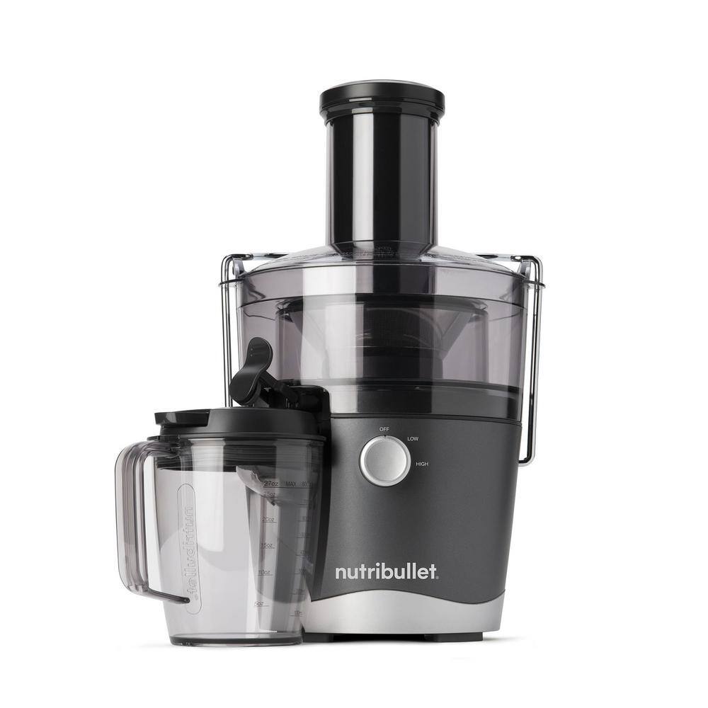 NutriBullet 800 W 50.7 oz. Stainless Steel Juicer with 27 oz. Pitcher NBJ50100