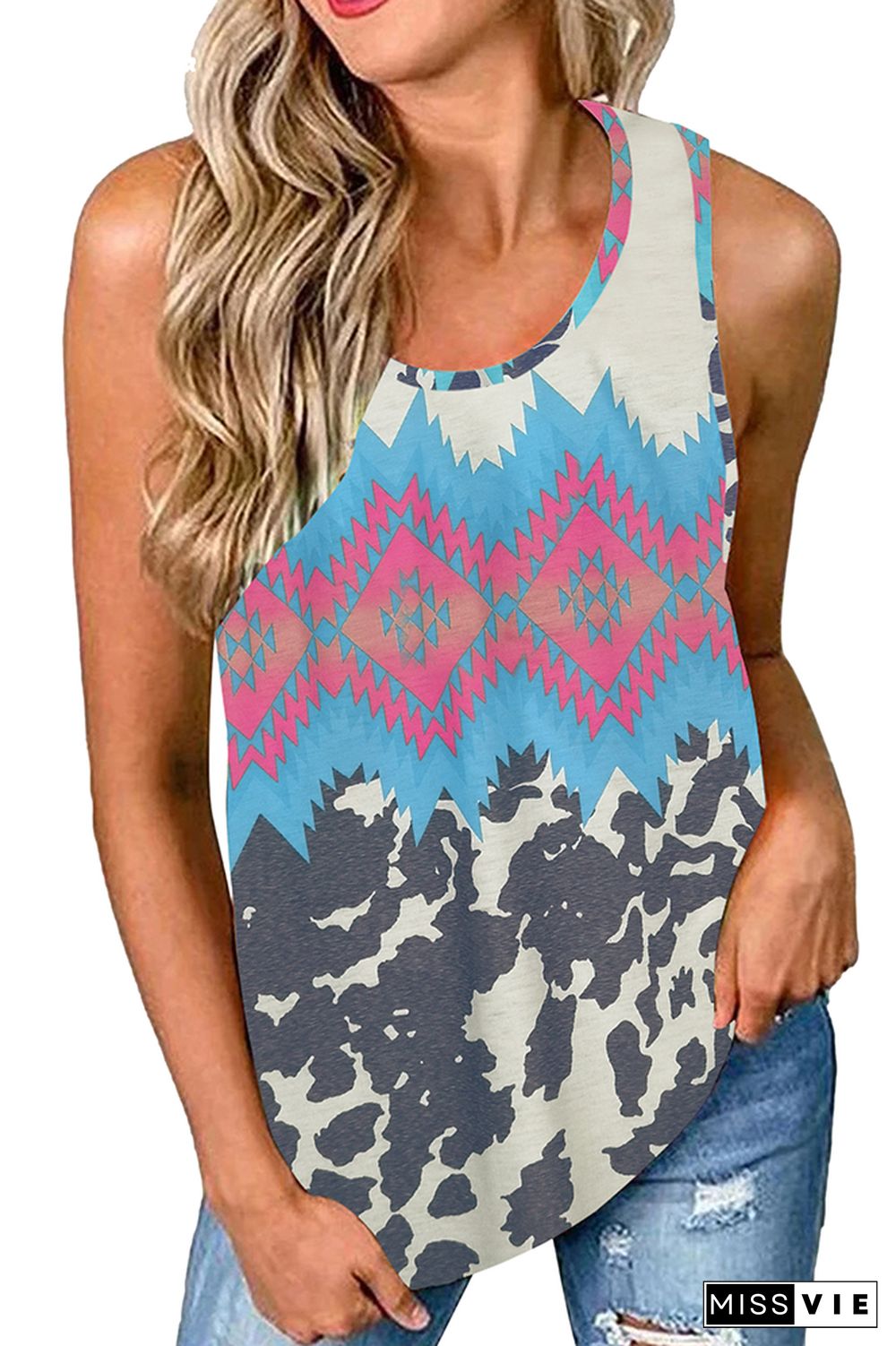 Sunflower Leopard Twisted Tank Top