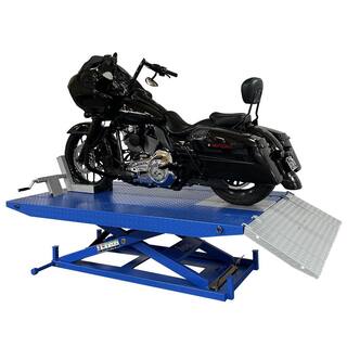 TUXEDO High Rise Motorcycle Lift Bench with Vise Sides Balance Bar Pump 1500 lbs. M-1500C-HR