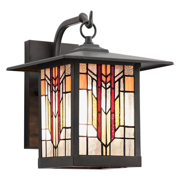 1 light Prairie Craftsman Outdoor Wall Lantern Sconce Oil Rubbed Bronze River Of Goods