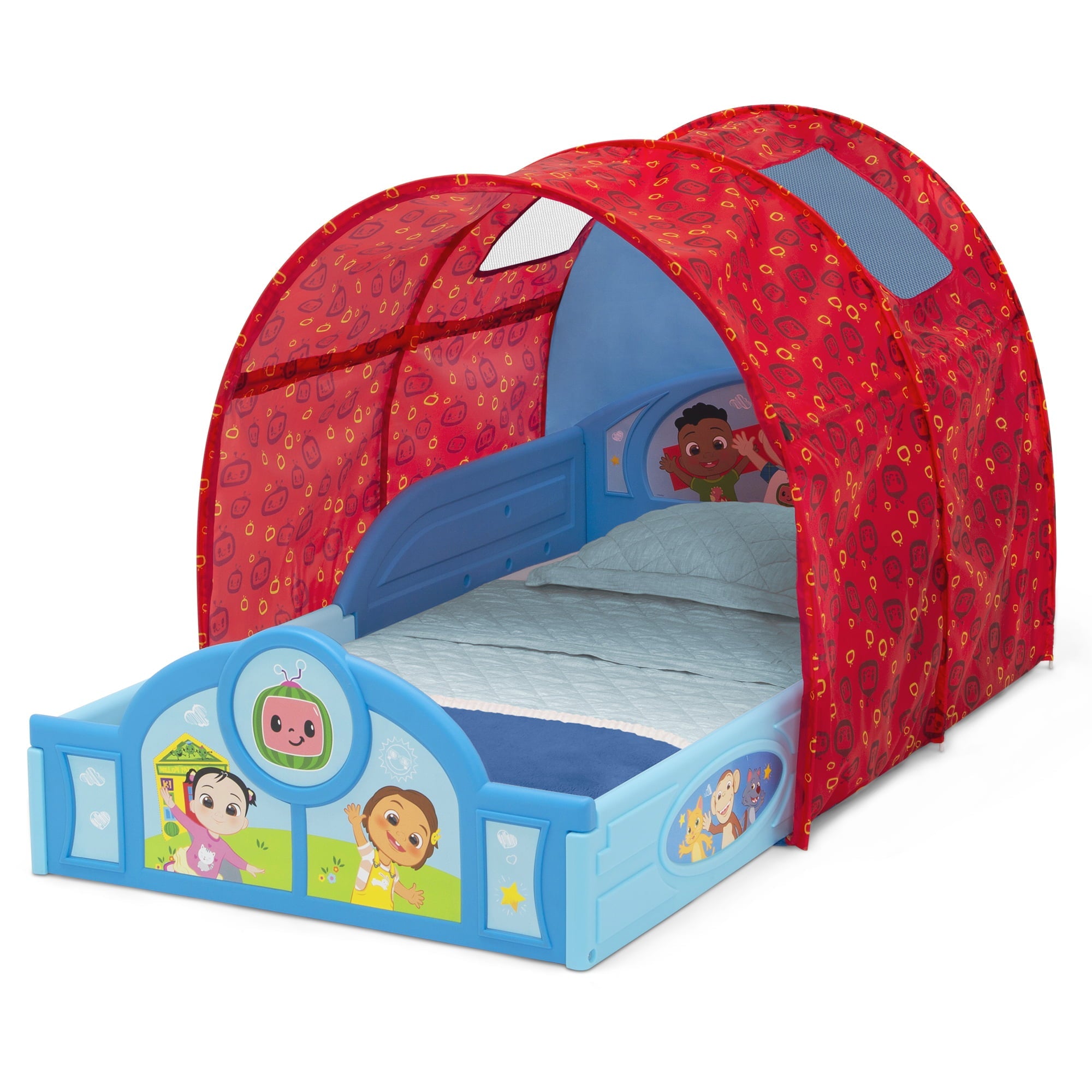 CoComelon Sleep and Play Toddler Bed with Tent by Delta Children