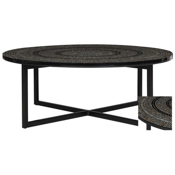 SAFAVIEH Cheyenne Grey Round Coffee Table - 39.8