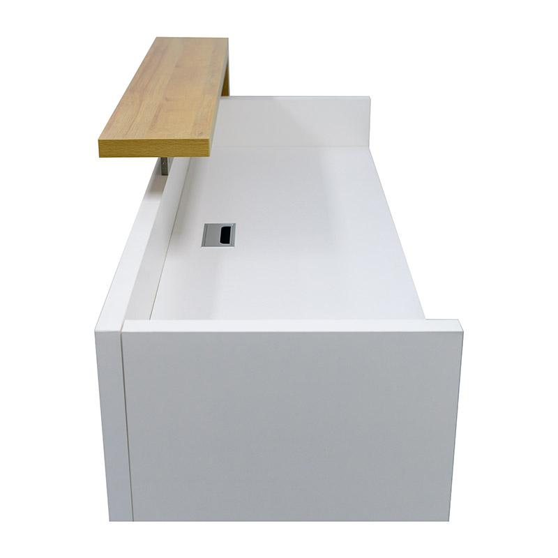 ZIVA Reception Desk 1.8M with Right Panel - White