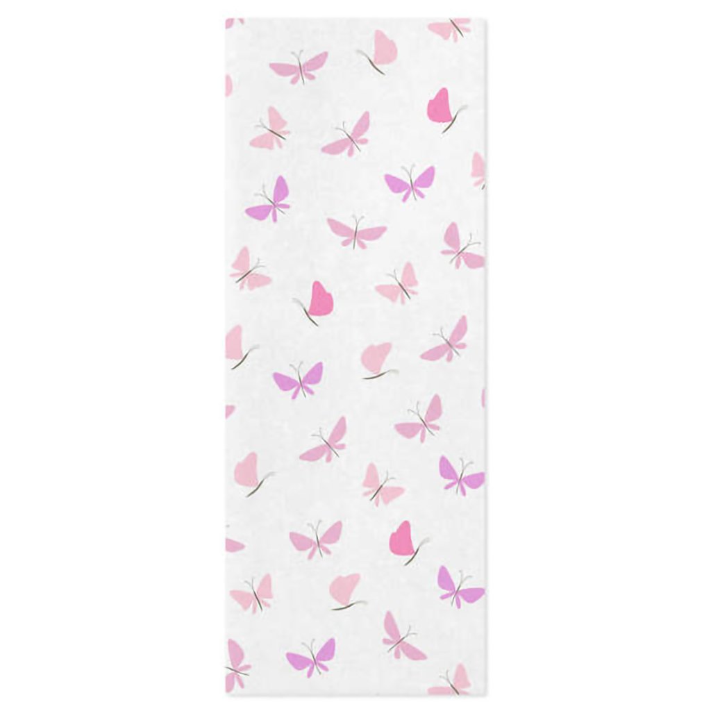 Hallmark  Pink Butterflies on White Tissue Paper, 6 sheets