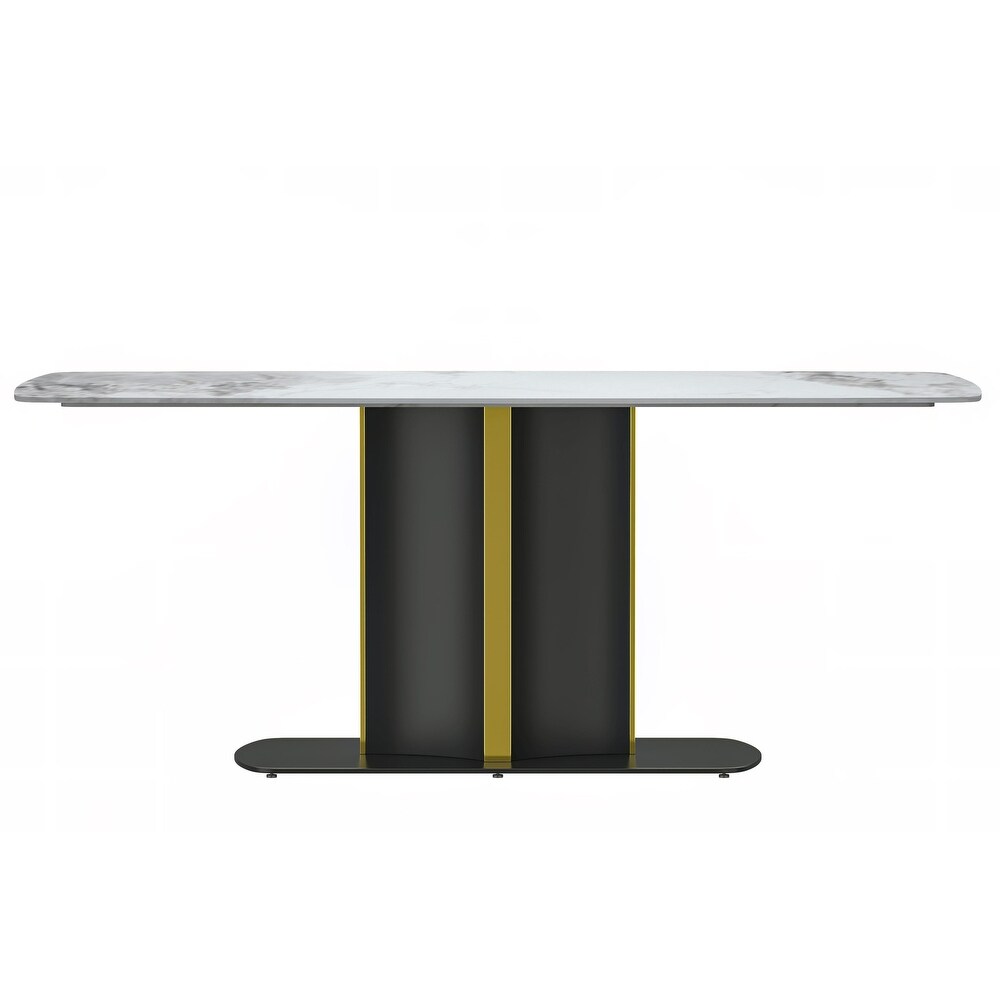 LeisureMod Sylva Dining Table with a 55\