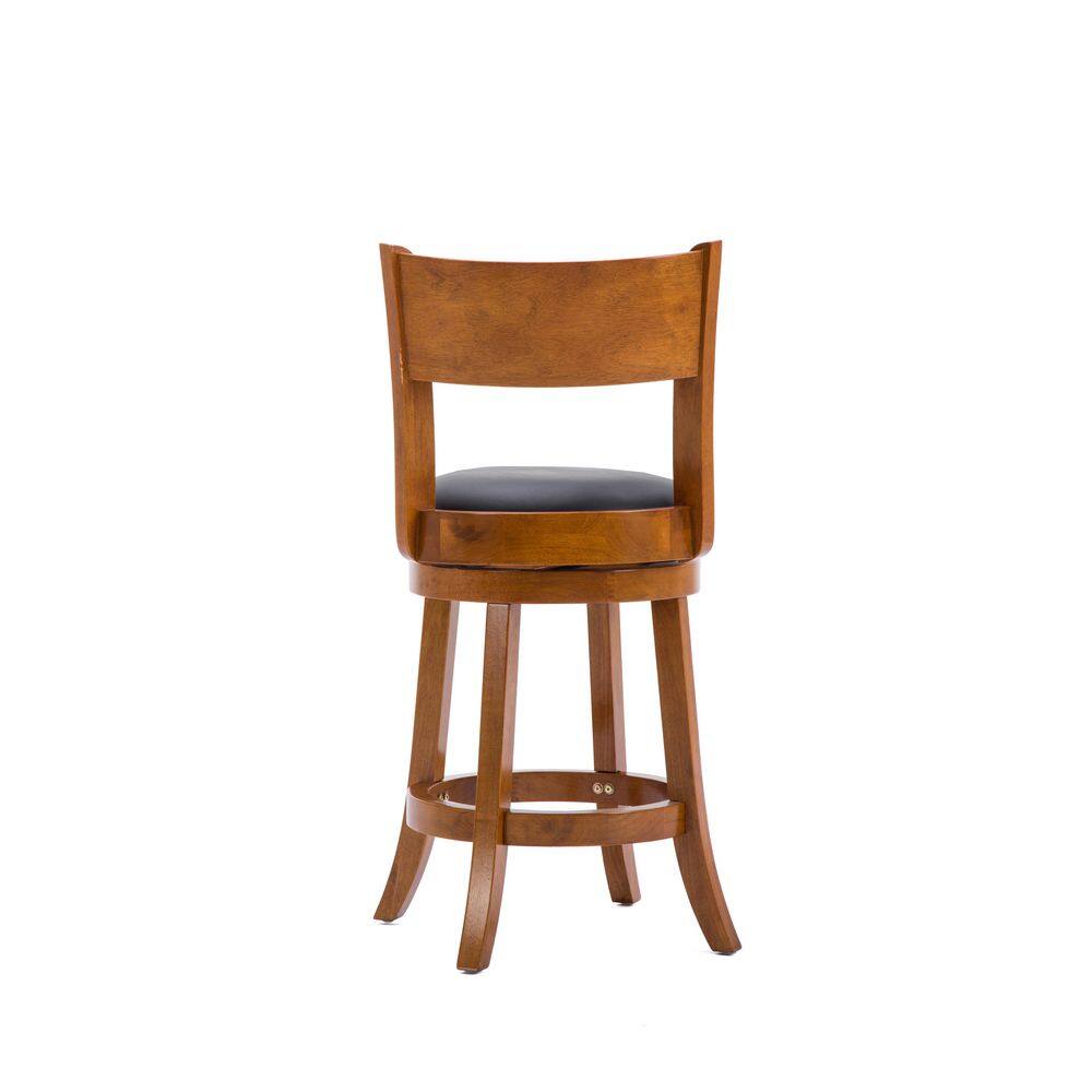 Boraam Palmetto-24 in. Fruitwood Finish Wood Frame counter Height Bar Stool 45124