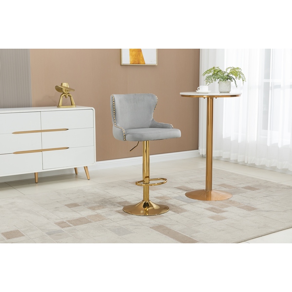 Bar Stools with Back and Footrest Adjustable Height Bar Chairs