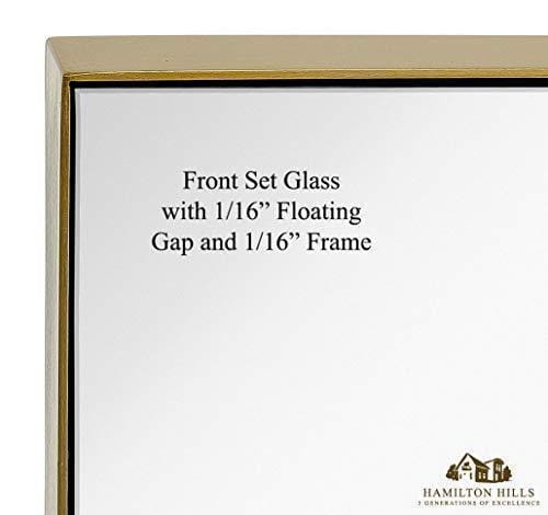 Contemporary Brushed Metal Wall Mirror (24