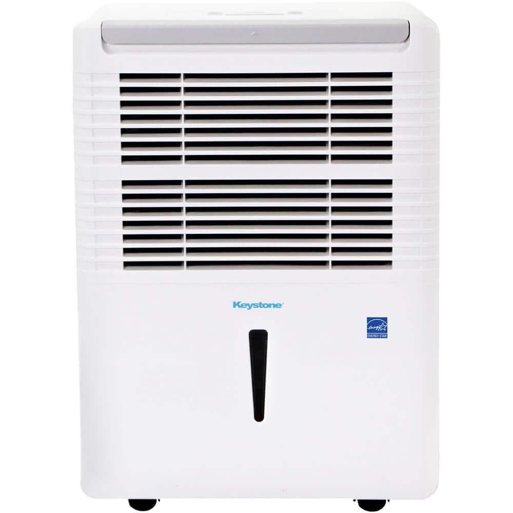 Keystone Energy Star 35 Pint Dehumidifier for up to 3000 SqFt LED Display Timer Portable w Wheels AutoShutoff