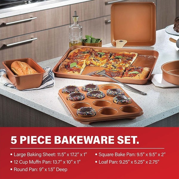 32 Piece Cookware Set， Bakeware and Food Storage Set， Nonstick Pots and Pans