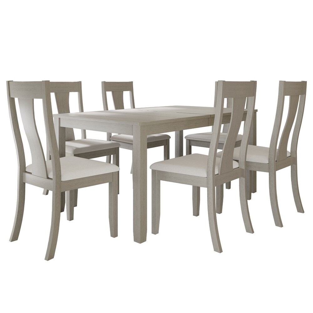 CraftPorch Vintage Style 7 piece Wooden Dining Set