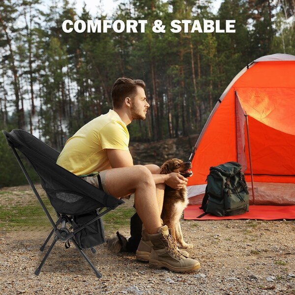 Portable Camping Chair With Ultralight Storage Bag Outdoor Fishing Backpacking