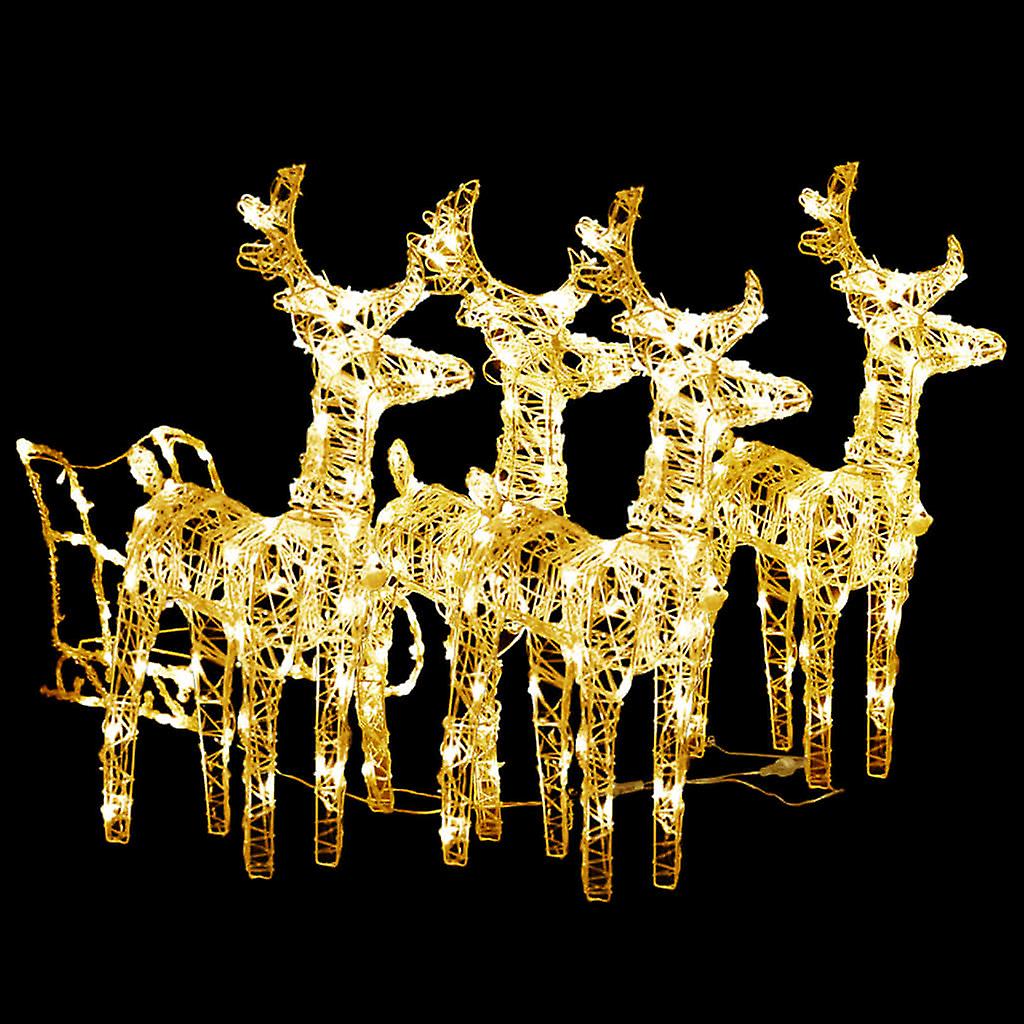 Vidaxl Reindeers and Sleigh Christmas Decoration 240 Leds Acrylic