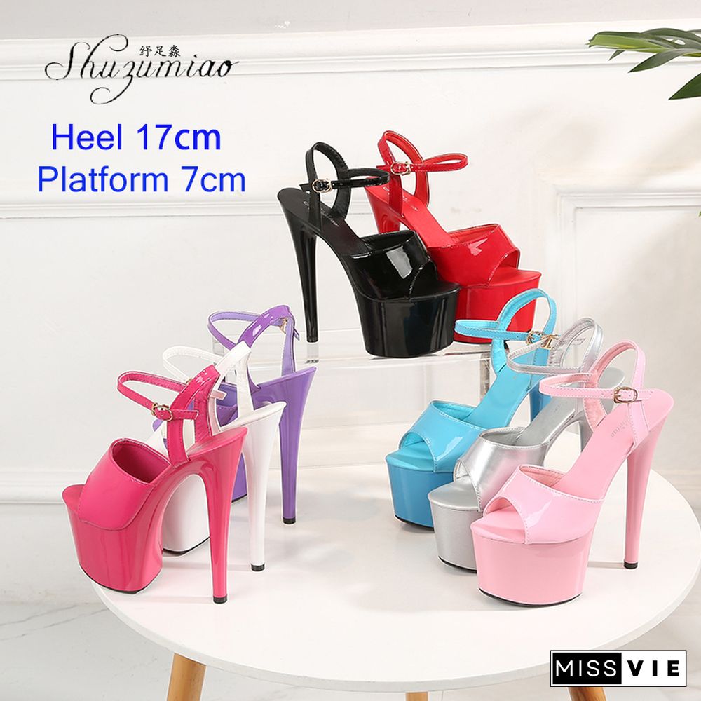 Pole Dance Shoes Stripper High Heels Women Sexy Show Shoes Sandals Party Club 13 15 17 CM Platform High-heeled Shoes Wedding New