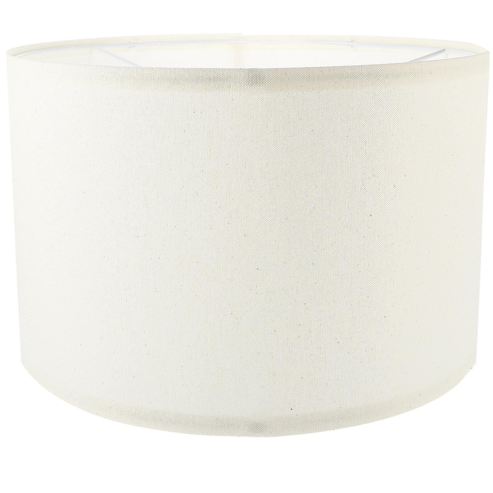 Natural Linen Lamp Shade Drum Lampshade Replacement For Table Lamp Floor Light (suitable For E27 Bulb)