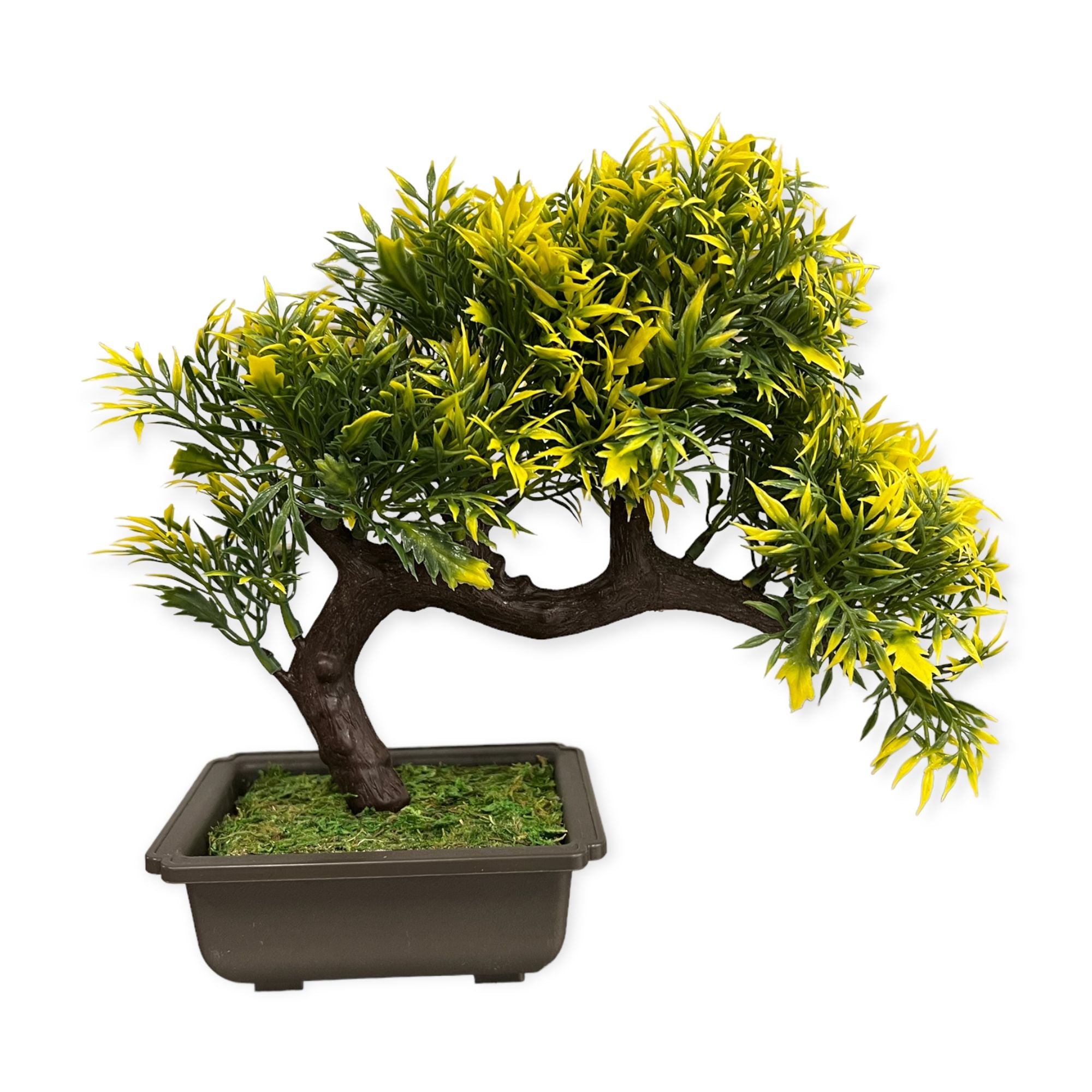 Artificial : Yellow and Green Sideways Bonsai