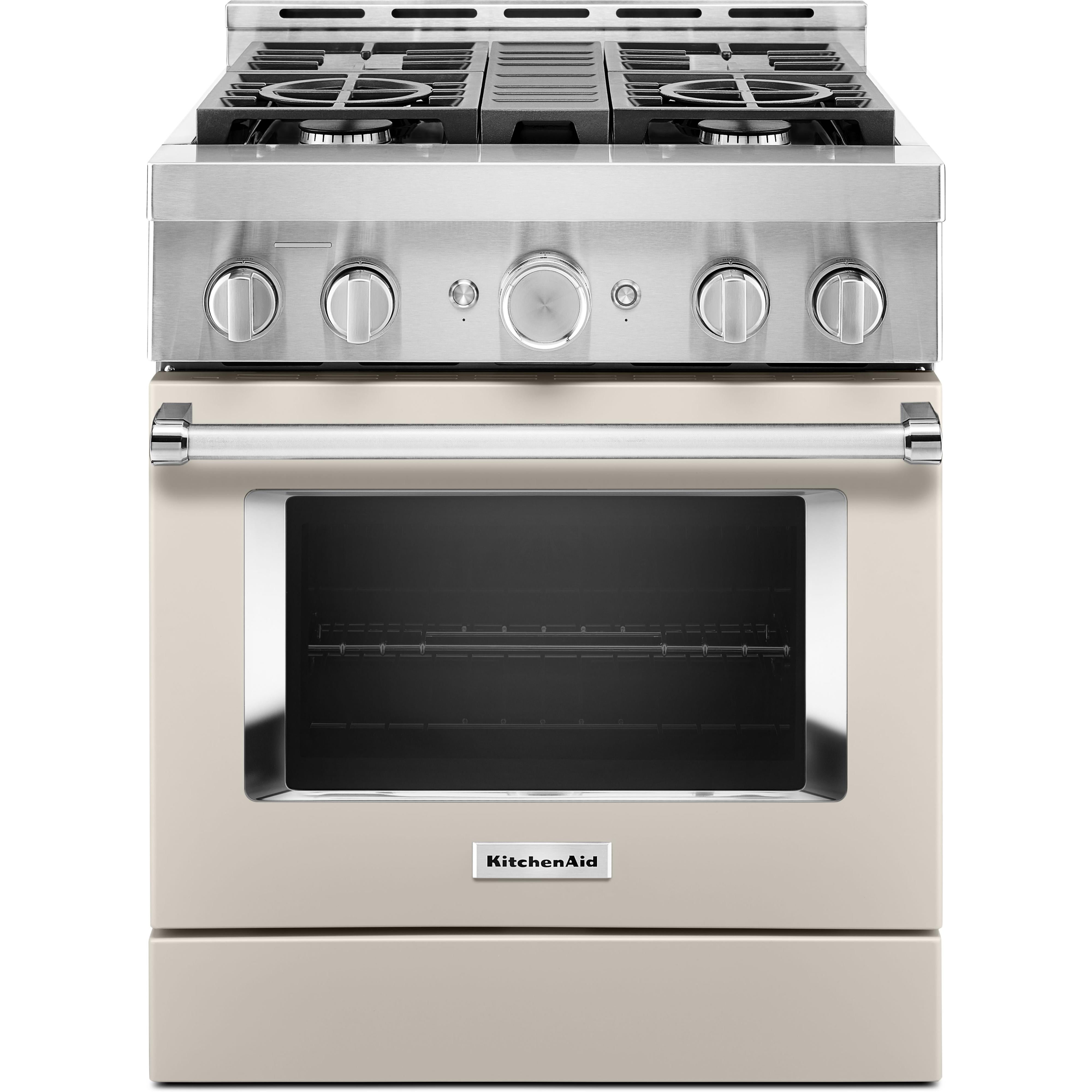 KitchenAid 30-inch Freestanding Gas Range with Even-Heat? True Convection KFGC500JMH