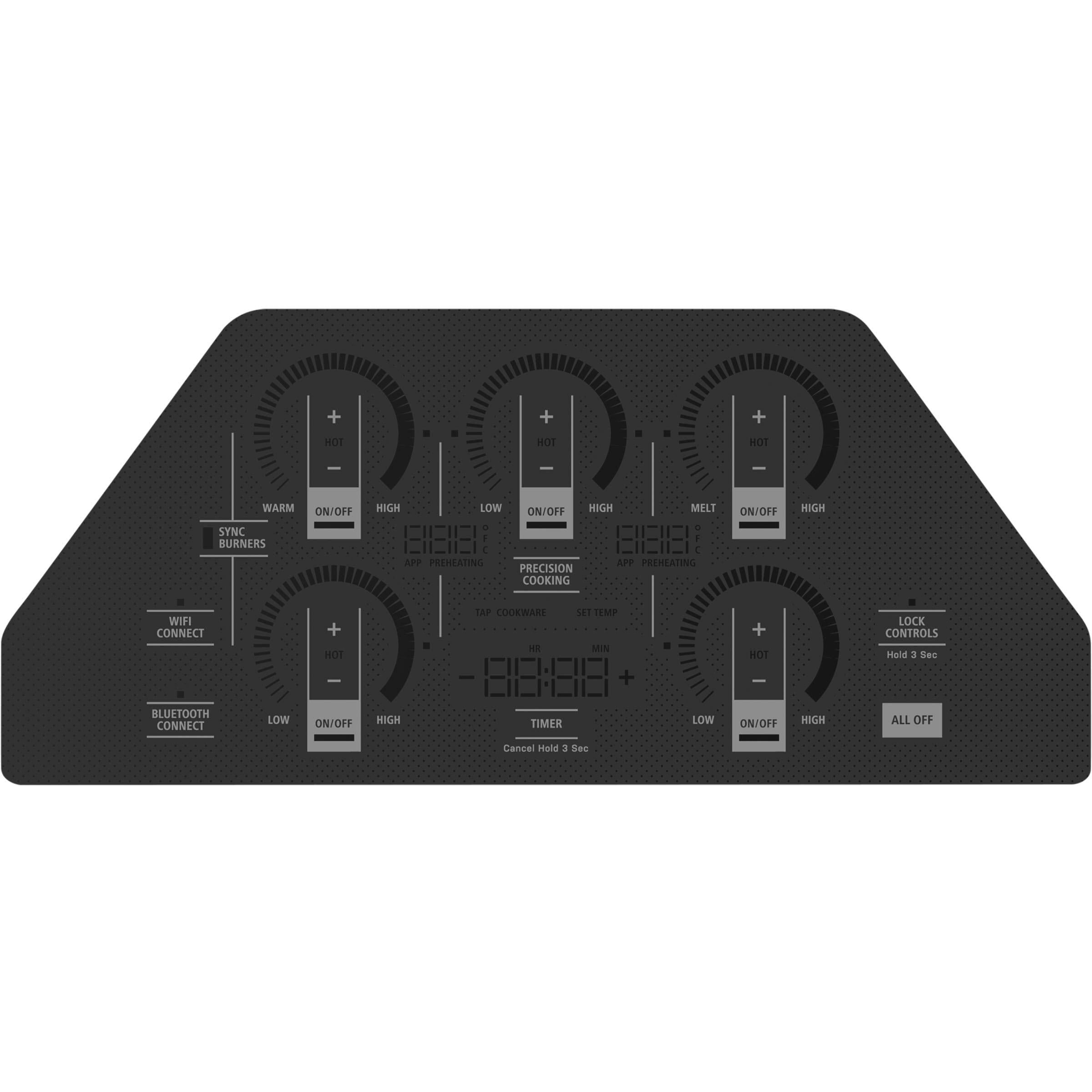 Monogram 36-inch Built-in Induction Cooktop with Wi-Fi Connect ZHU36RDTBB