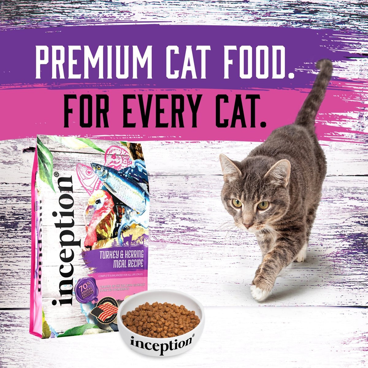 Inception Turkey and Herring Meal Recipe Dry Cat Food