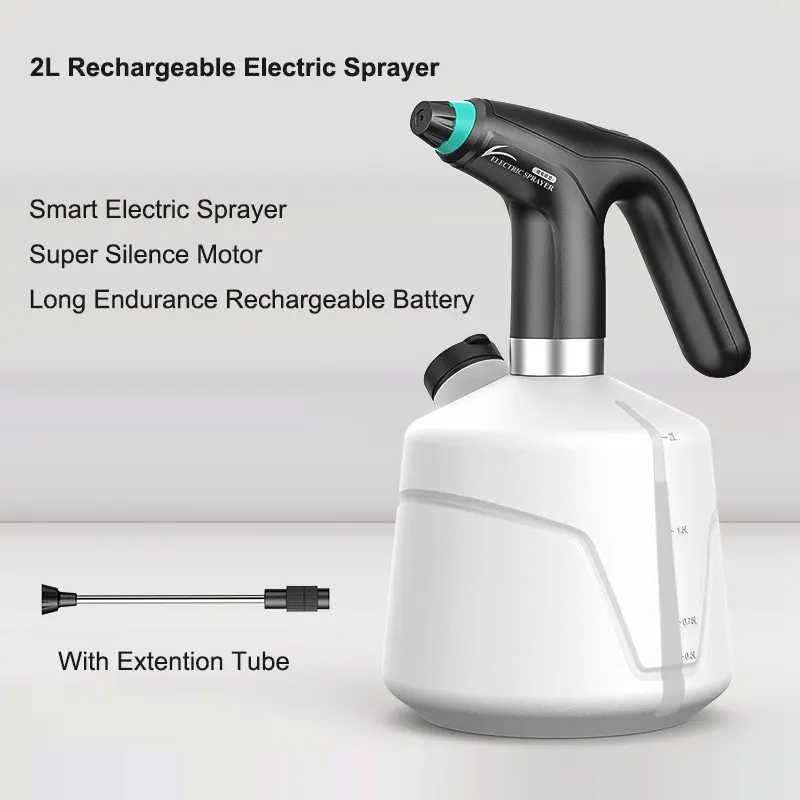 Automatic Electric Watering Can Rechargeable Battery Powered Electric Water Spraying Garden Sprayer for Plant Portable Hand 2L