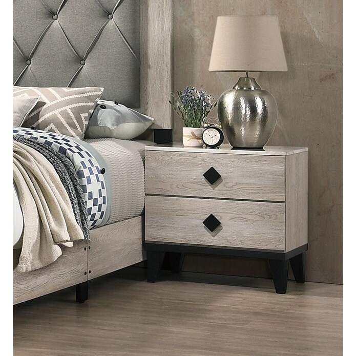 Bedroom Furniture Contemporary Color Nightstand Drawers