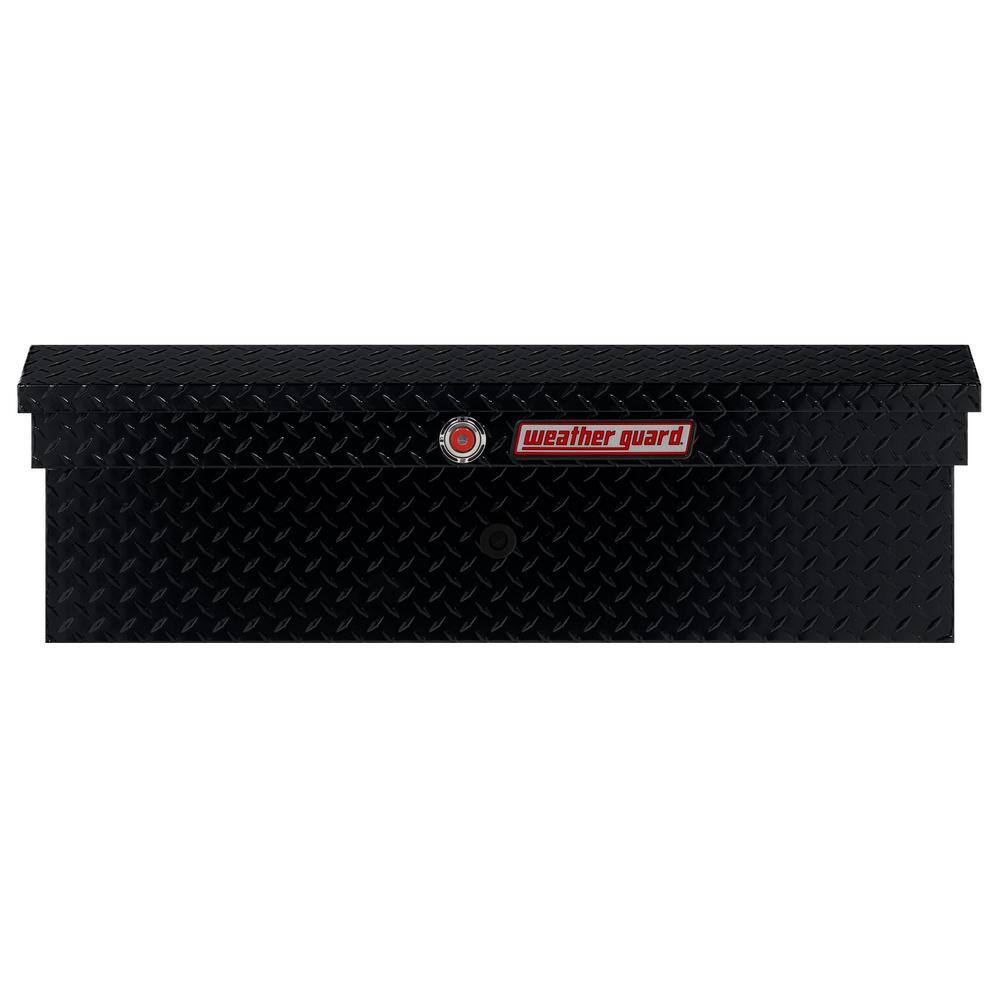 Weather Guard 41 in. Diamond Plate Aluminum Low Profile Lo-Side Truck Tool Box 180-0-03