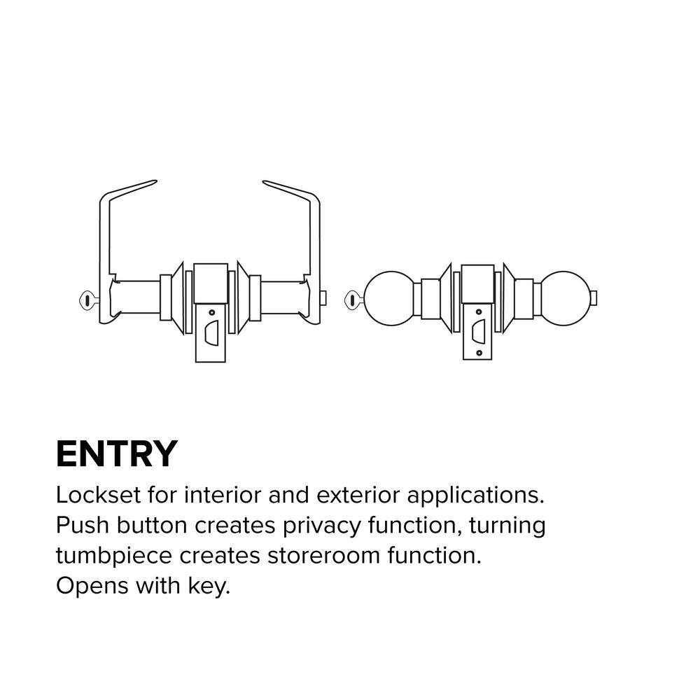 Taco ECB Satin Stainless Steel Grade 3 Cylindrical Entry Door Knob 2-34in Backset Lockset and Single Cylinder Deadbolt Combo DL-ECB53S234DB251-US32D