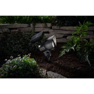 Hampton Bay 55 Lumen Solar Black LED Spotlight SSC900012PDQ