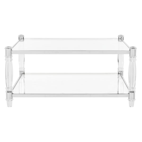 SAFAVIEH Couture High Line Collection Isabelle Acrylic Silver Coffee Table - 38.5