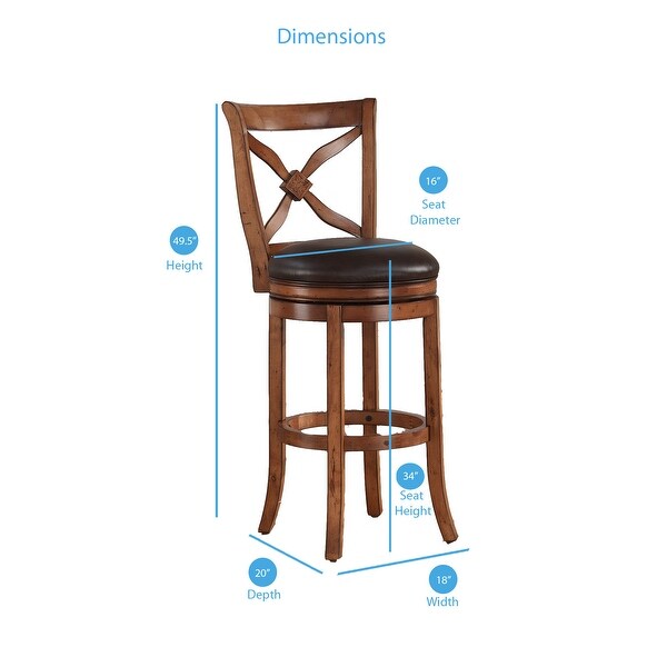 Copper Grove Sequoia 360-degree Swivel Extra Tall Bar Stool