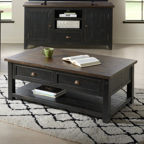 The Gray Barn Downington Solid Wood 2-drawer Coffee Table