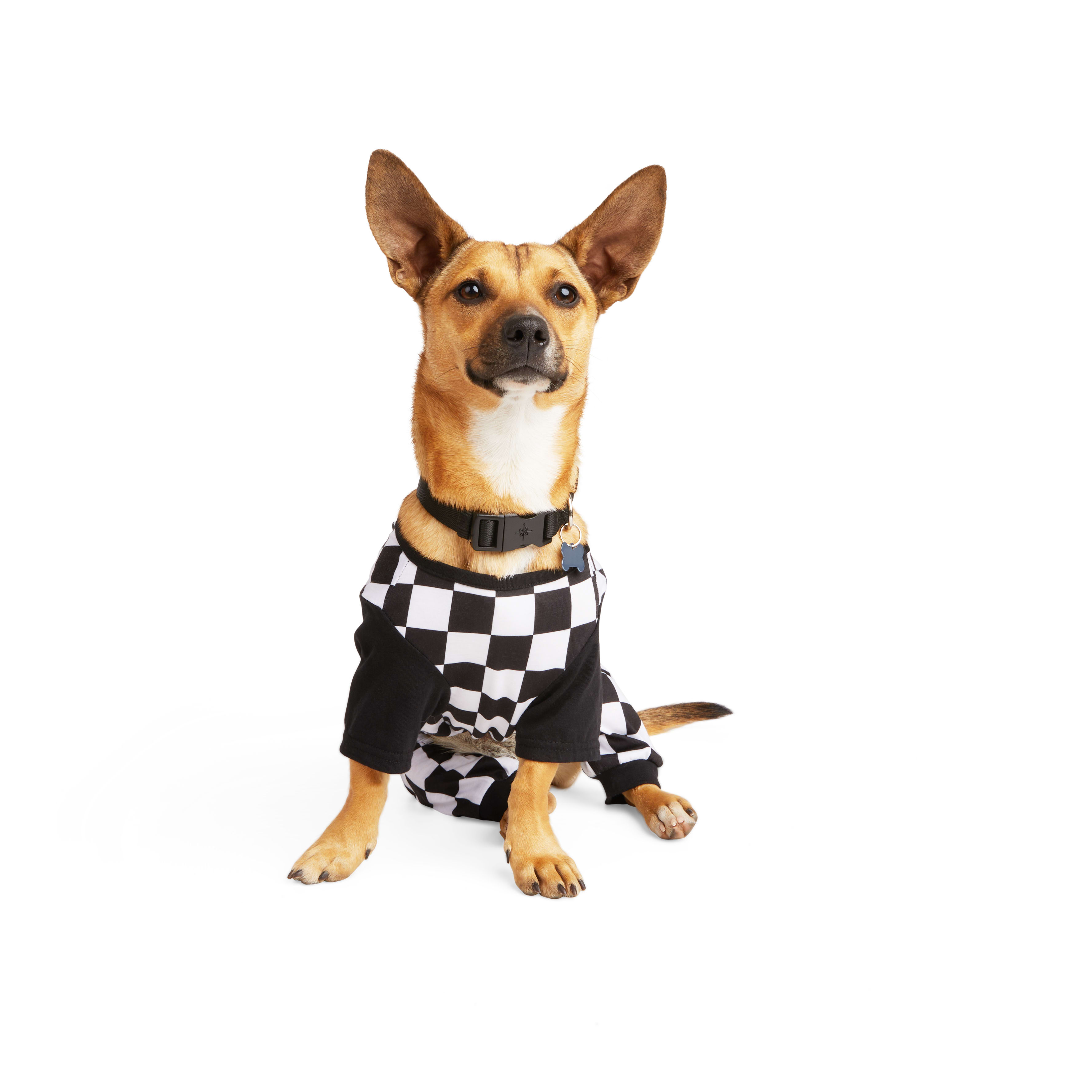 YOULY Checker Pet Pajamas， XX-Small