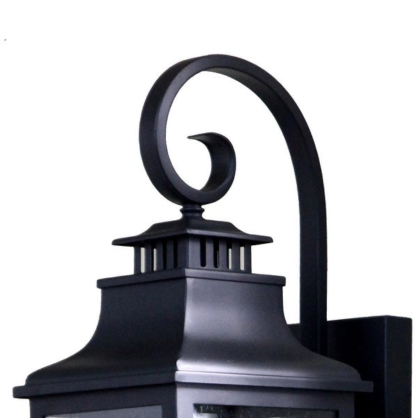 Morgan 1 Light Exterior Wall Lamp in Black Finish - Black Finish Shopping - The Best Deals on Outdoor Wall Lanterns | 36512435