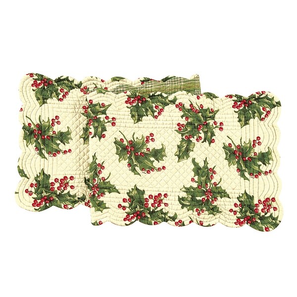 14 x 51 Holly Cream Table Runner Small