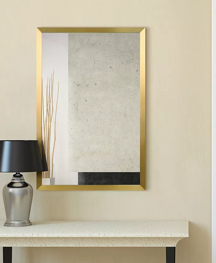 Empire Art Direct Contempo Brushed Stainless Steel Rectangular Wall Mirror  20 x 30