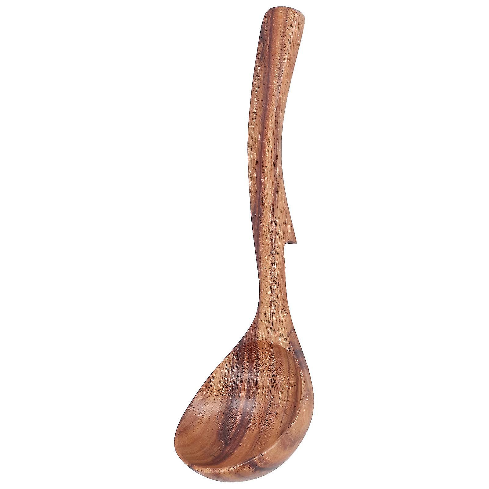 Wooden Ladle Acacia Wood Porridge Spoon Tableware Catering Kitchen Tool for Home KidsS