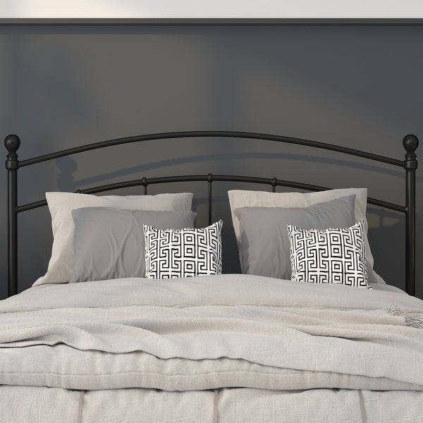 Pulman Classic Queen Size Black Metal Headboard - - 37060176