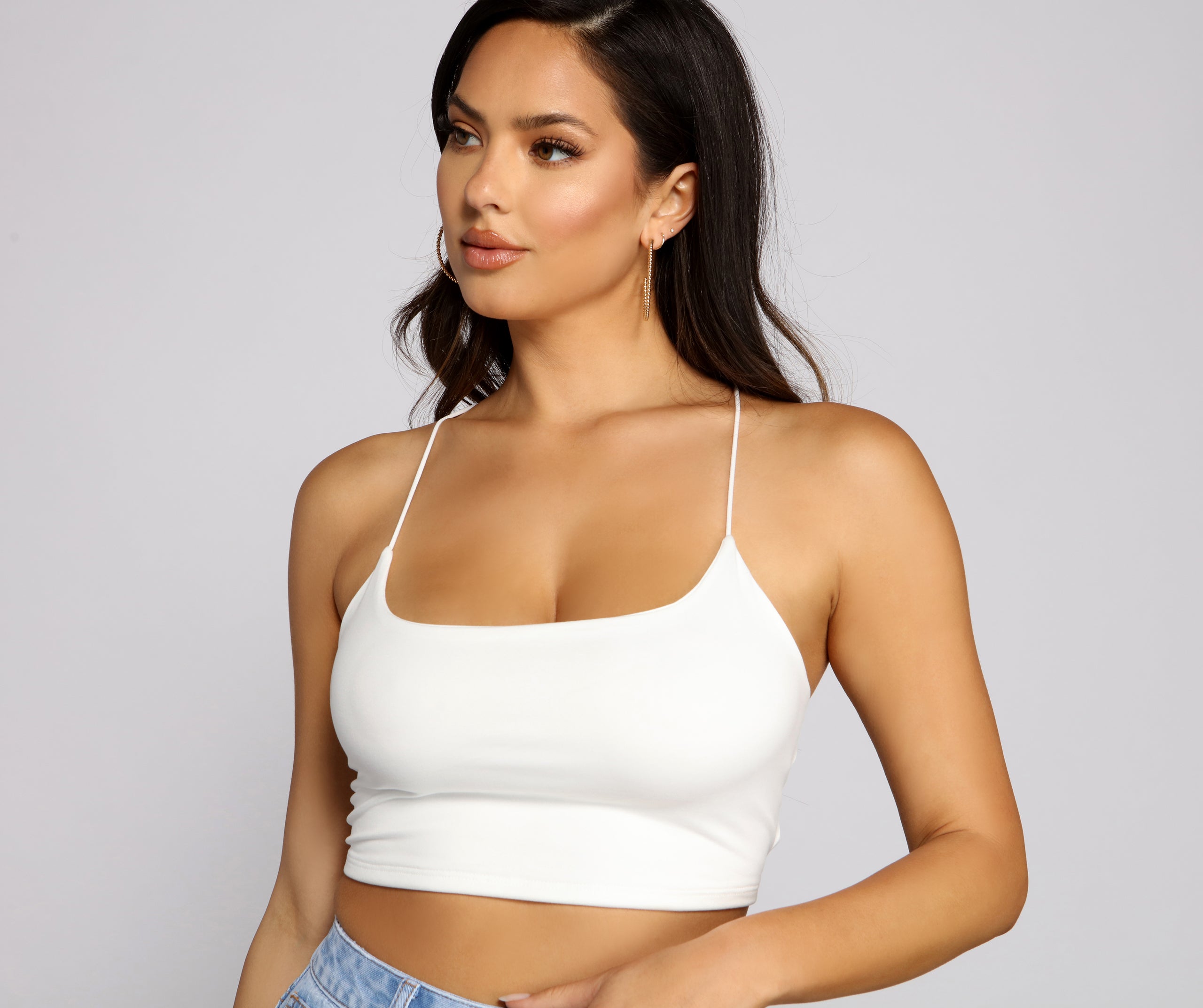 Stylish Straps Knit Crop Top