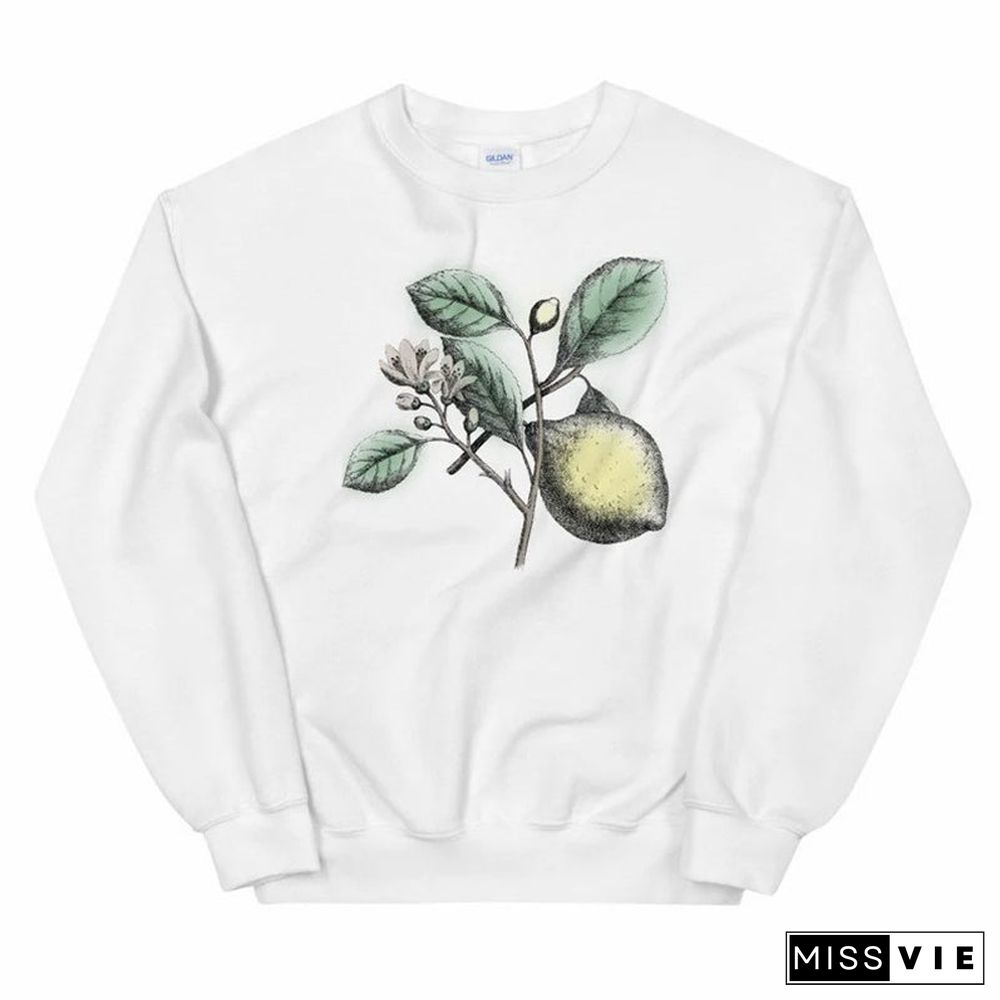 Lemon Botanical Vintage Image Unisex Sweatshirt