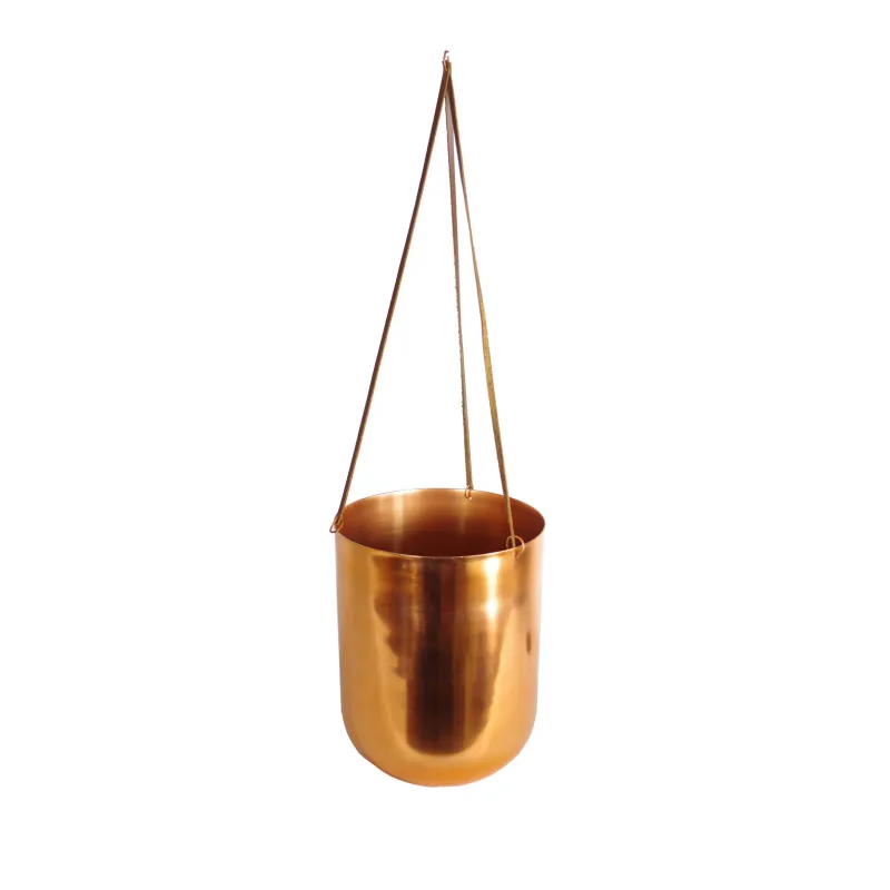 Home Garden Decoration Indoor Copper Plated Wall Garden Planter Hot Selling Industrial Style Hanging Pots Supply