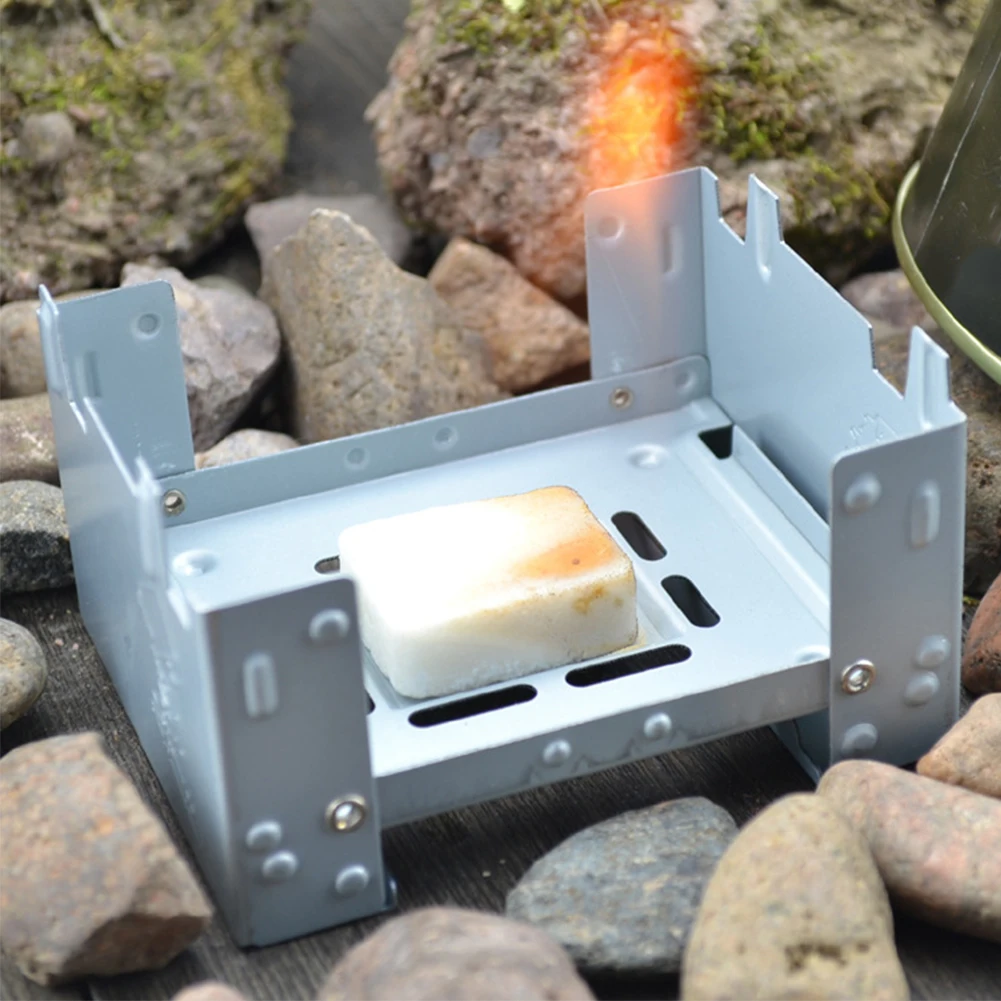 VGT Outdoor Mini Folding Portable Lightweight Oven Picnic Solid Fuel Alcohol Stove Camp Hiking Cooking Furnace Supplies