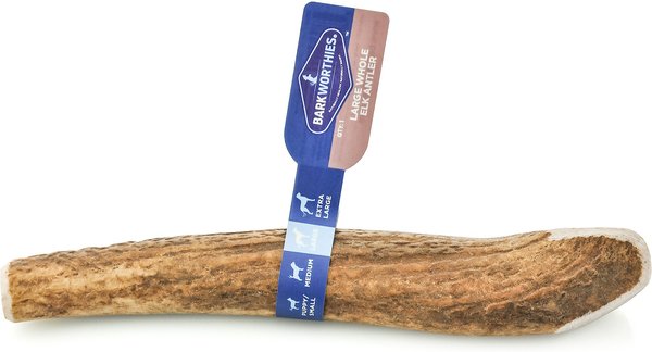 Barkworthies Whole Elk Antler Dog Chew， Large