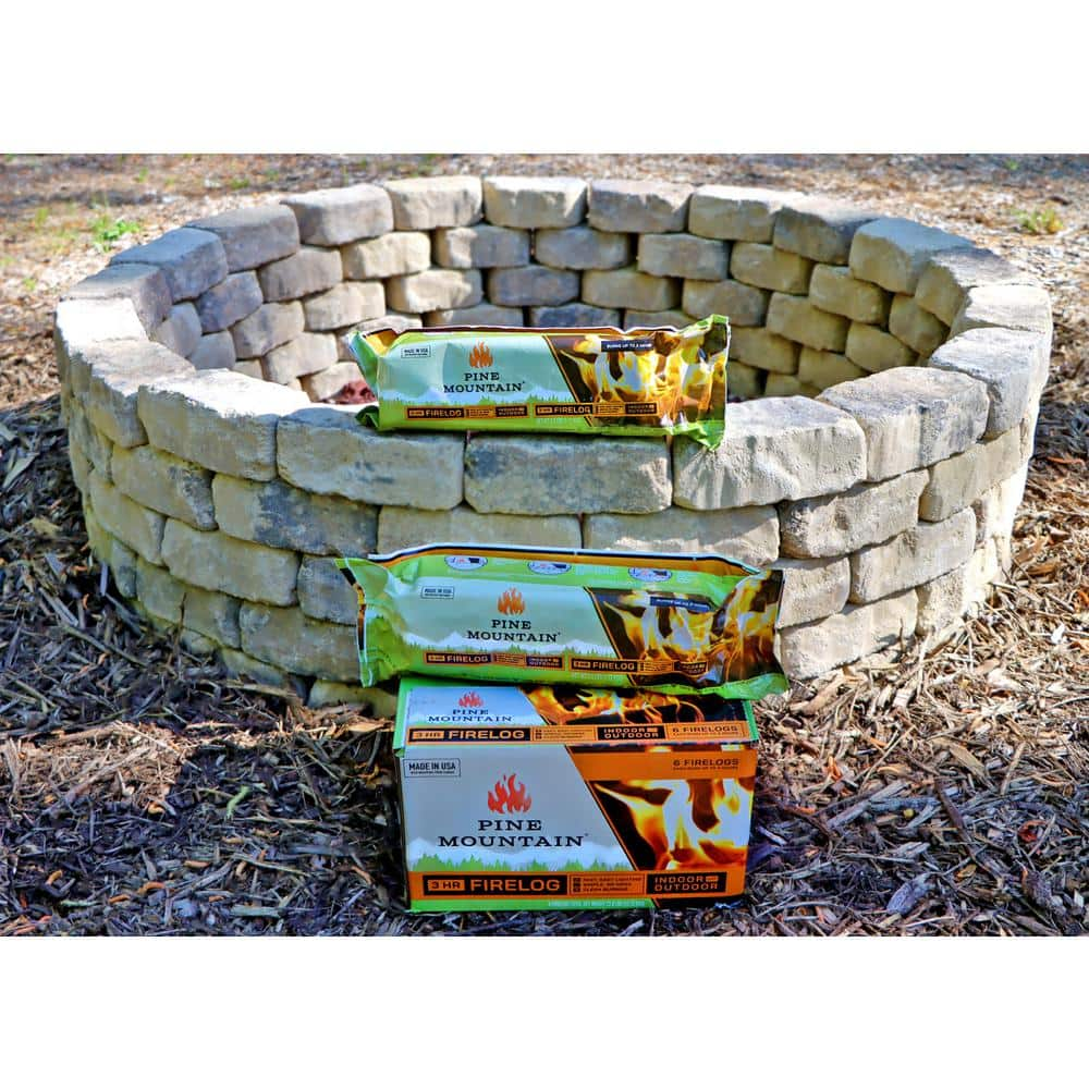 Pine Mountain Traditional 3-Hour Firelogs， Long Burning Firelog for Fireplace， Campfire， Fire Pit， Indoor and Outdoor Use (9-Pack) 501-160-805