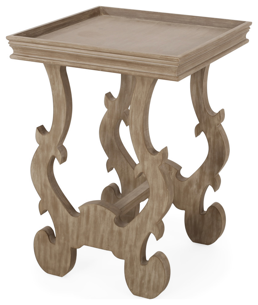 Augustine French Country Accent Table With Square Top   French Country   Side Tables And End Tables   by GDFStudio  Houzz