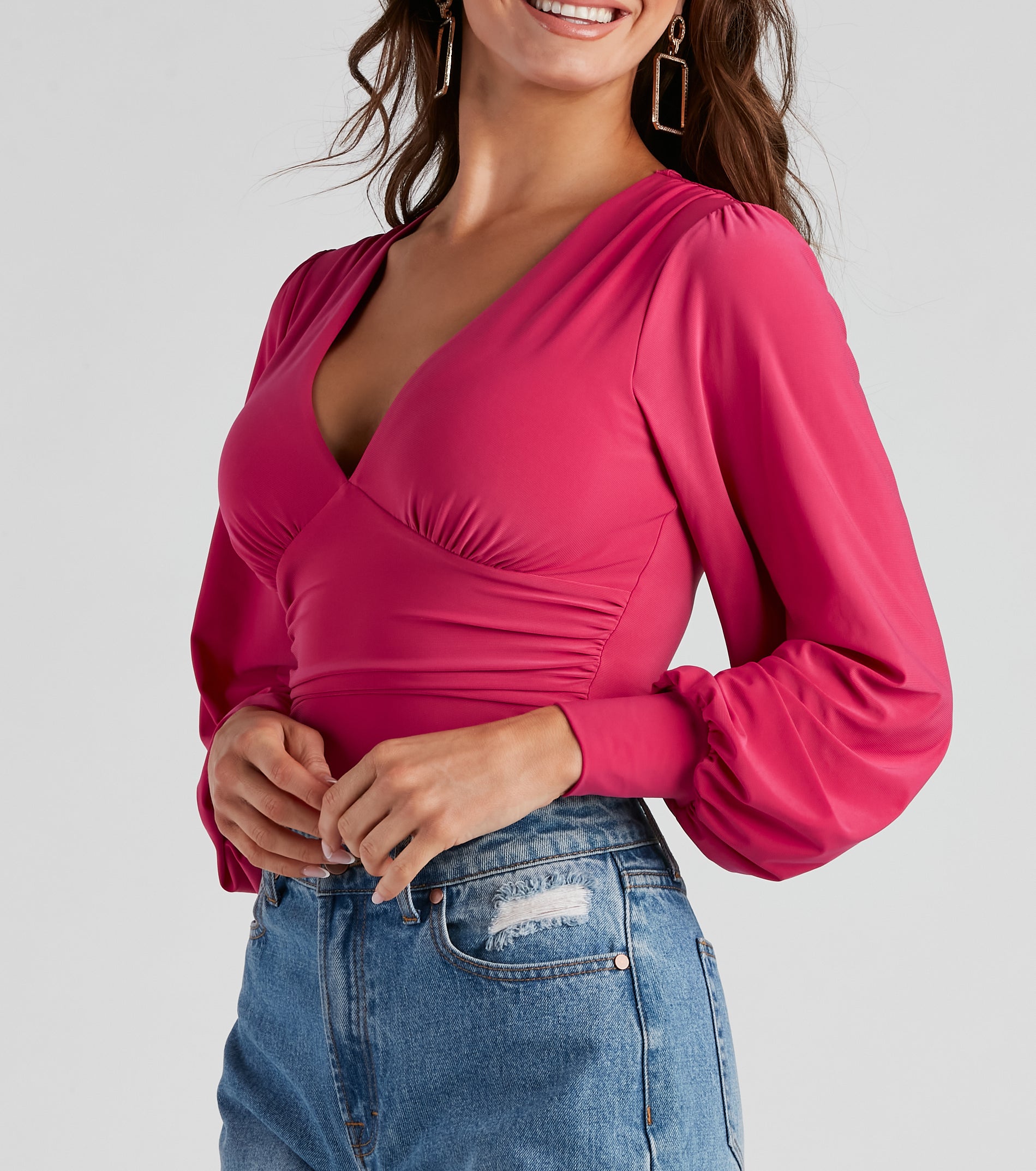 Bring The Drama Puff Sleeve Bodysuit